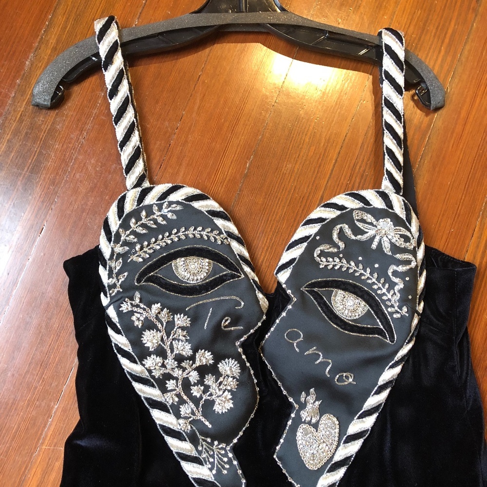 Sandra Mansour velvet embellished dress